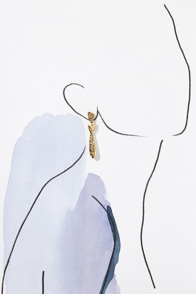 Mignonne Gavigan Mixed Metal Sardina Fish Drop Earrings #2