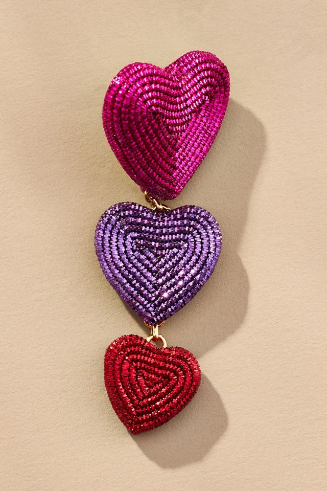 Mignonne Gavigan Aphrodite Luxe Heart Drop Earrings #1