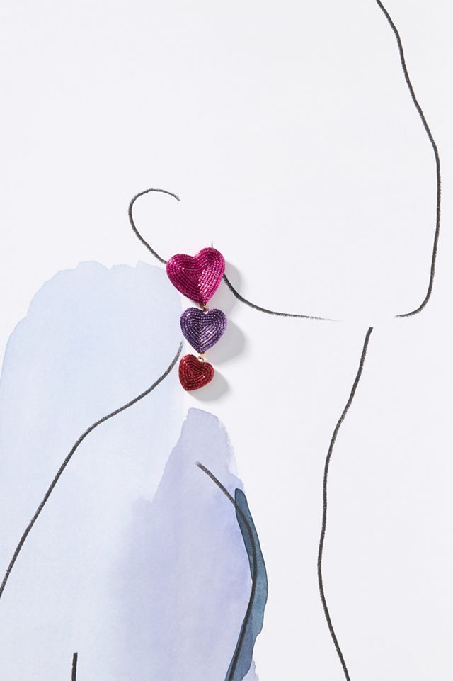 Mignonne Gavigan Aphrodite Luxe Heart Drop Earrings #2