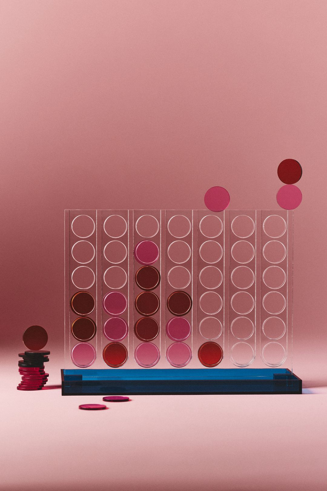 Four In A Row Acrylic Tabletop Game - Blue, One Size