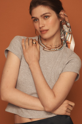 anthropologie Sporty Epoxy Necklace Sky