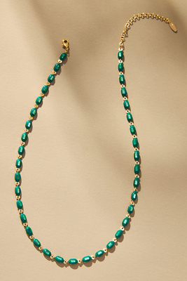 By Anthropologie Sporty Epoxy Necklace In Mint