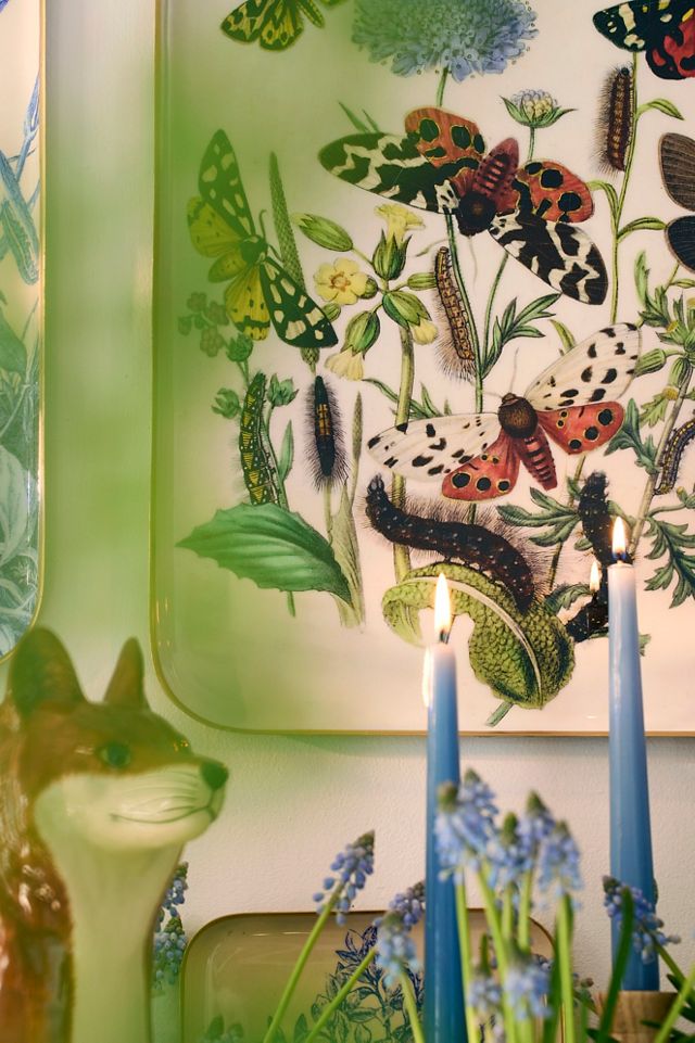 Unscented Taper Candle Set, Mixed Blues #2