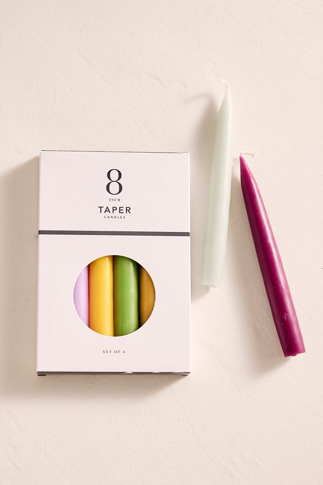 Unscented Taper Candle Set, Spring Hues #1