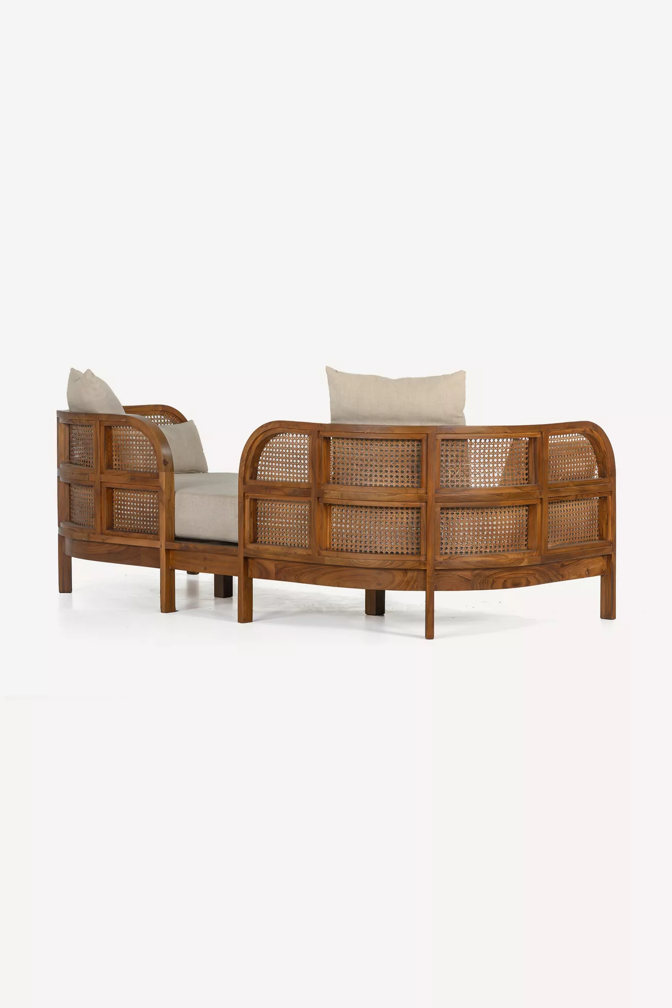 Rear-left perspective of Nest 82" Linen Daybed