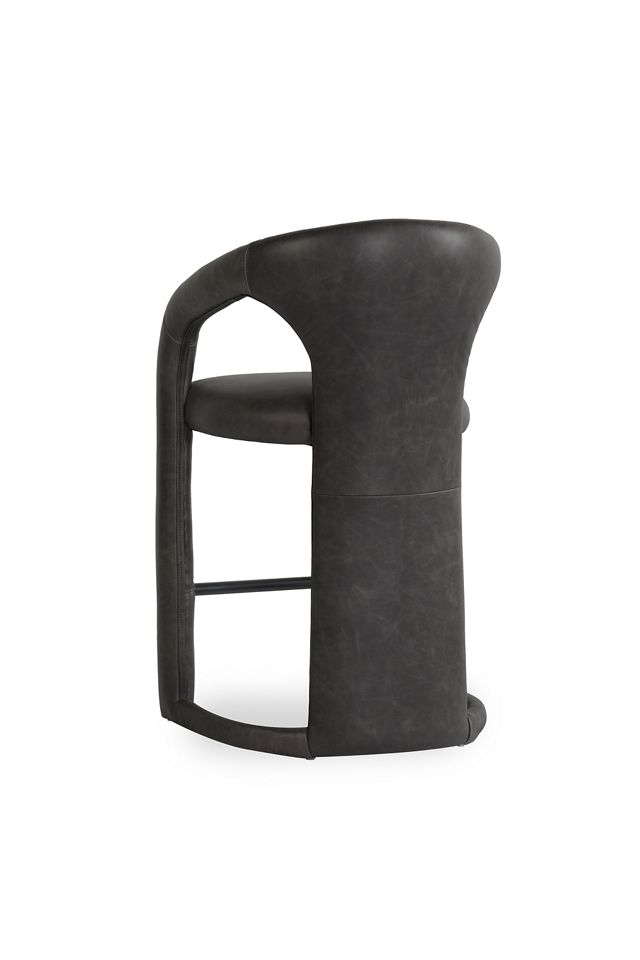 Archie Distressed Leather Counter Stool #3