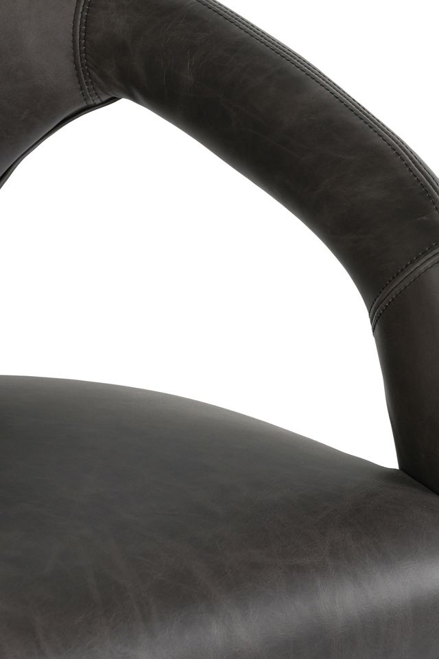 Archie Distressed Leather Counter Stool #4