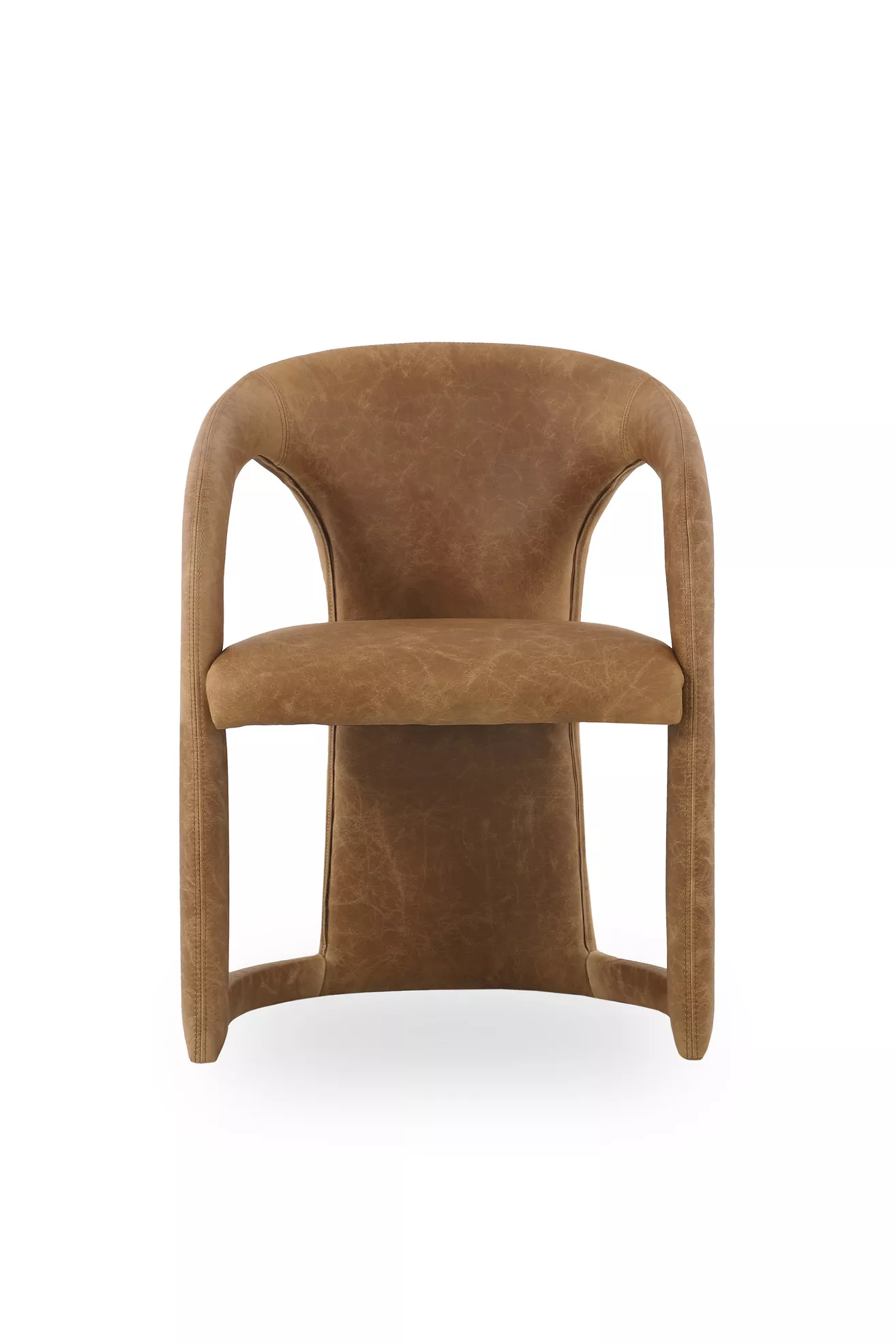 Archie Distressed Leather Dining Chair