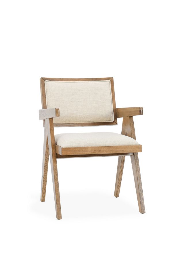 Dolton Linen Dining Arm Chair #1