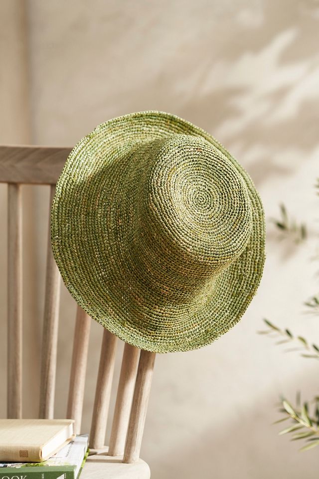 Crochet Raffia Bucket Hat #1