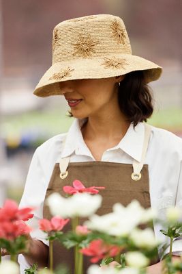 Sol Floral Raffia Hat