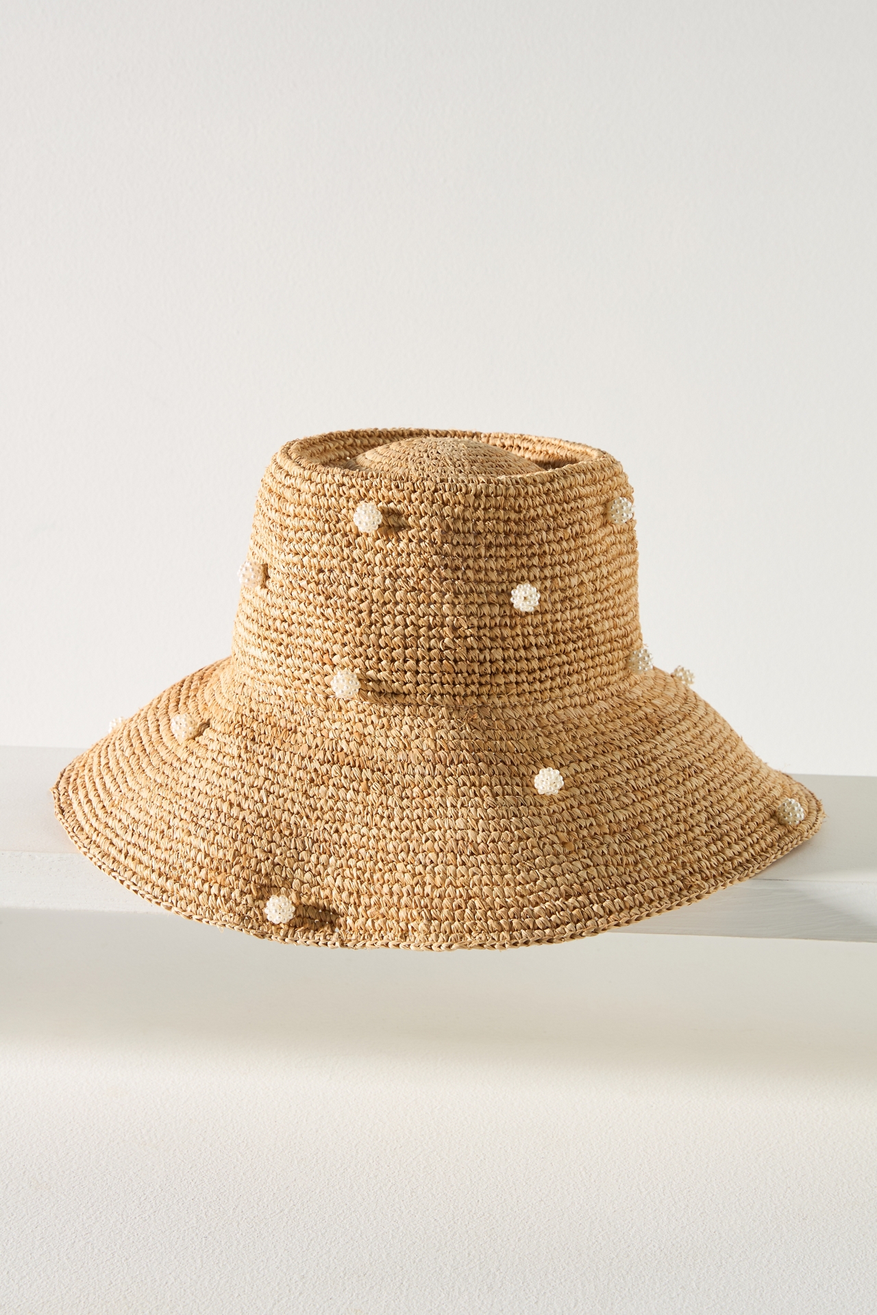 San Diego Hat Co. Embellished Straw Bucket Hat