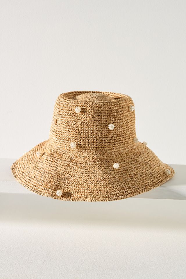 San Diego Hat Co. Embellished Straw Bucket Hat #1