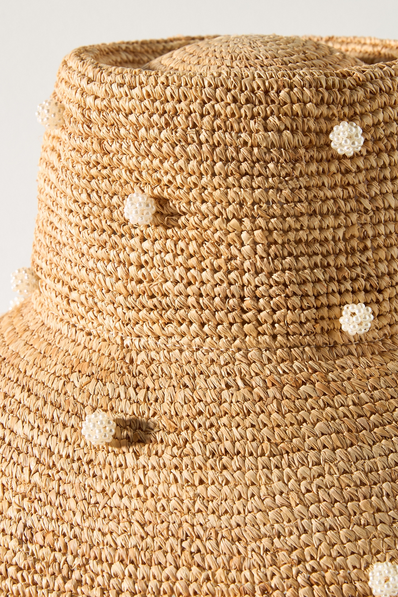 San Diego Hat Co. Embellished Straw Bucket Hat