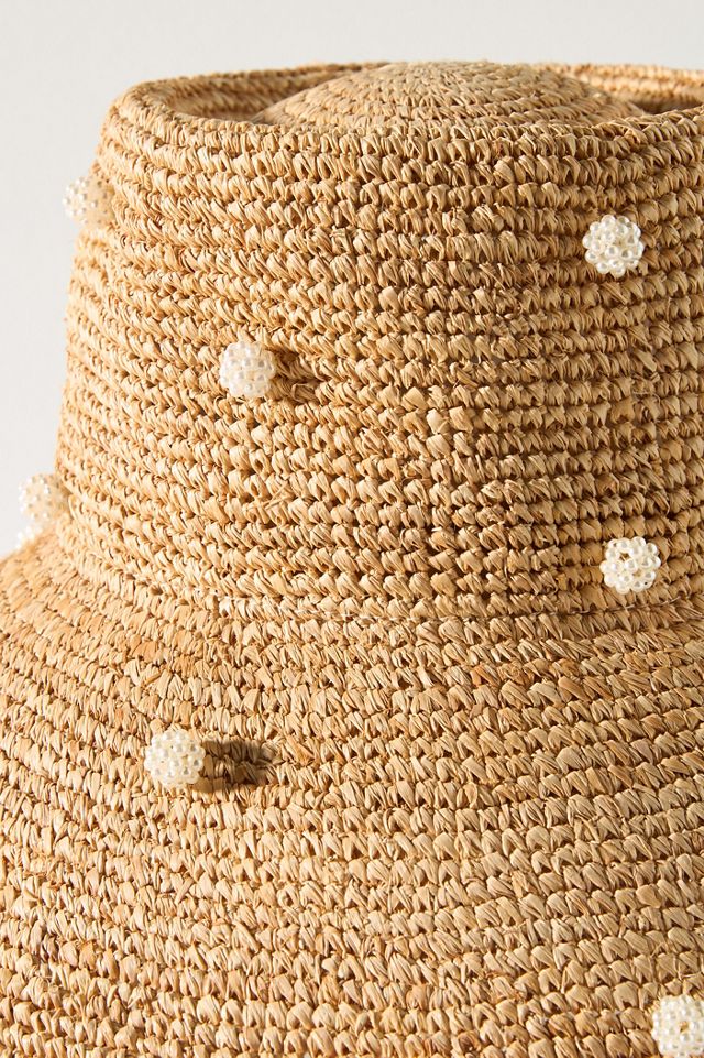San Diego Hat Co. Embellished Straw Bucket Hat #2