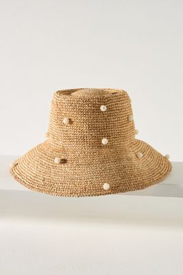 San Diego Hat Co. Embellished Straw Bucket Hat