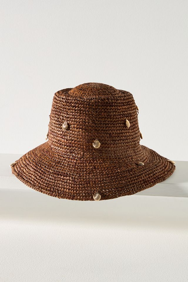 San Diego Hat Co. Embellished Straw Bucket Hat