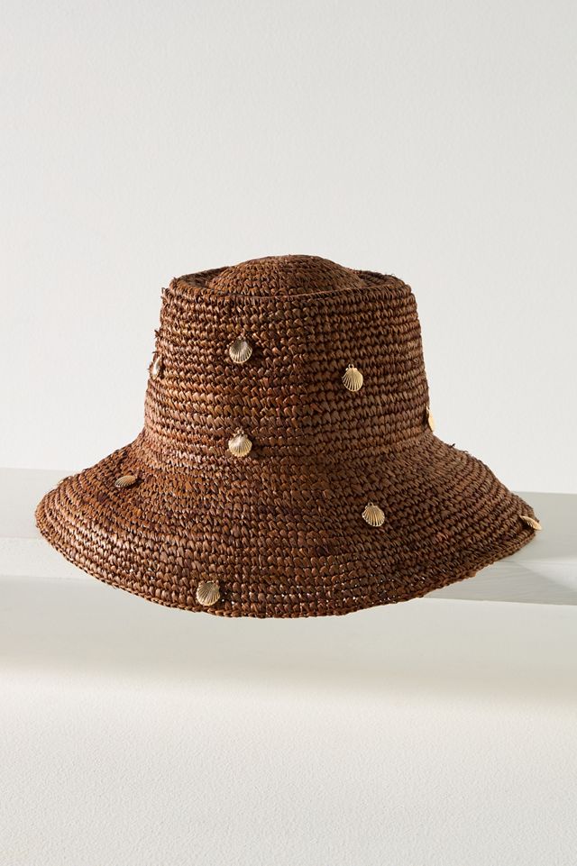 San Diego Hat Co. Embellished Straw Bucket Hat
