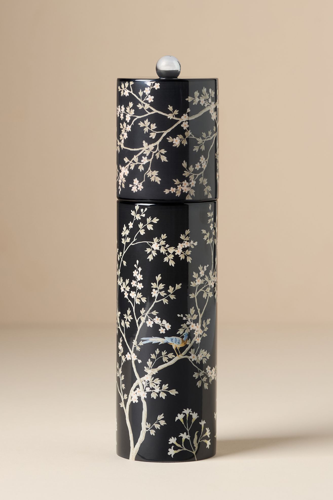 Addison Ross Chinoiserie Salt or Pepper Mill - BLACK, One Size