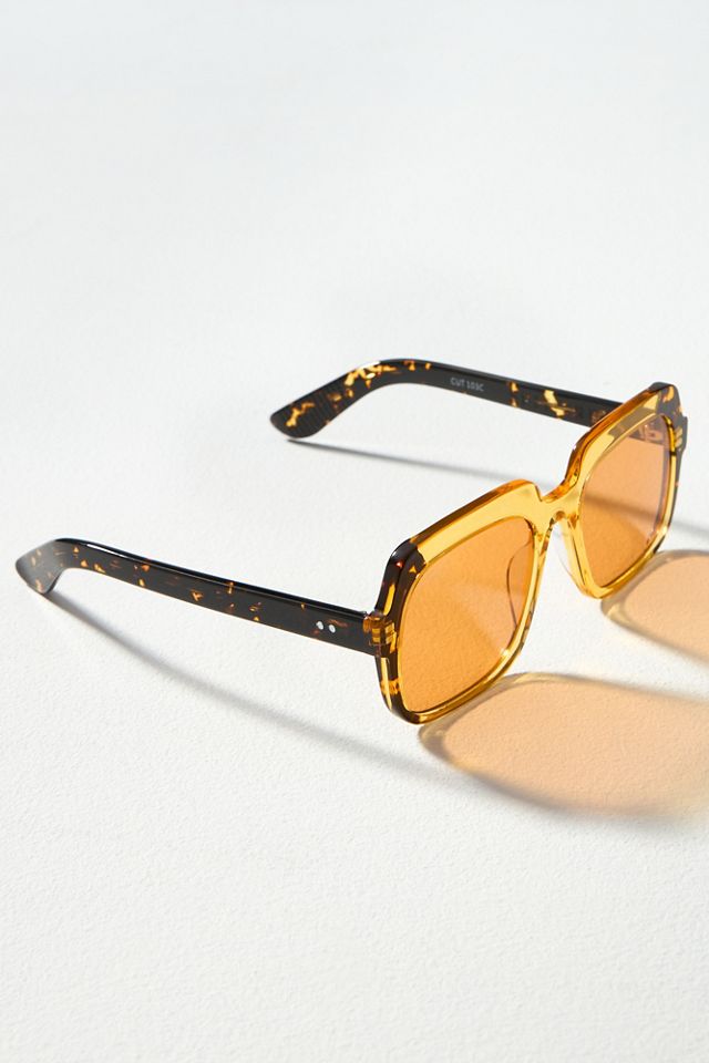 Spitfire Yellow Oversized Sunglasses | Anthropologie