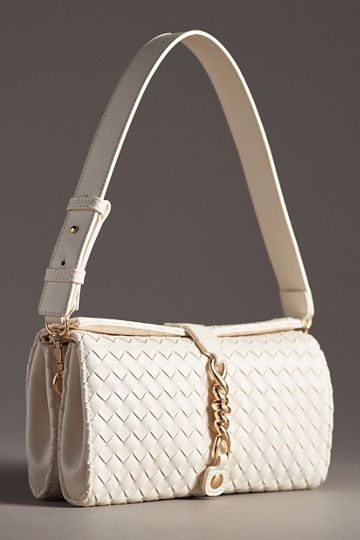 Woven Divided Shoulder Bag