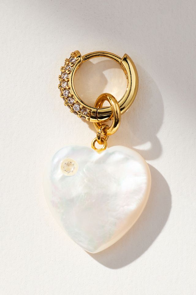 NOTTE Jewelry Love at First Sight Pearly Huggie Hoop Earrings #1