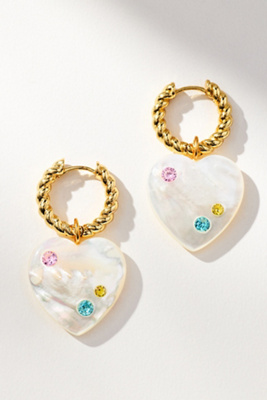 Notte Jewelry Heart To Heart Glow Huggie Hoop Earrings