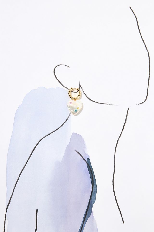 NOTTE Jewelry Heart to Heart Glow Huggie Hoop Earrings #2