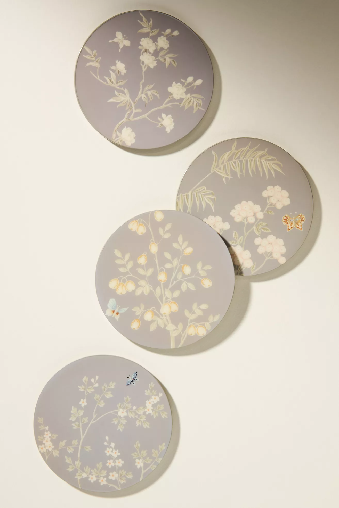 Addison Ross Chinoiserie Lacquered Coasters, Set of 4