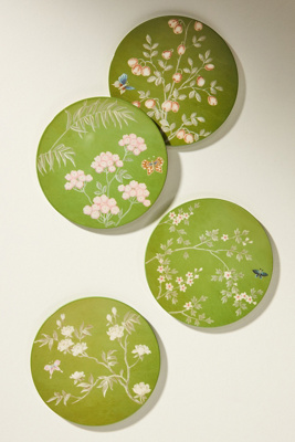 Addison Ross Chinoiserie Lacquered Coasters, Set Of 4