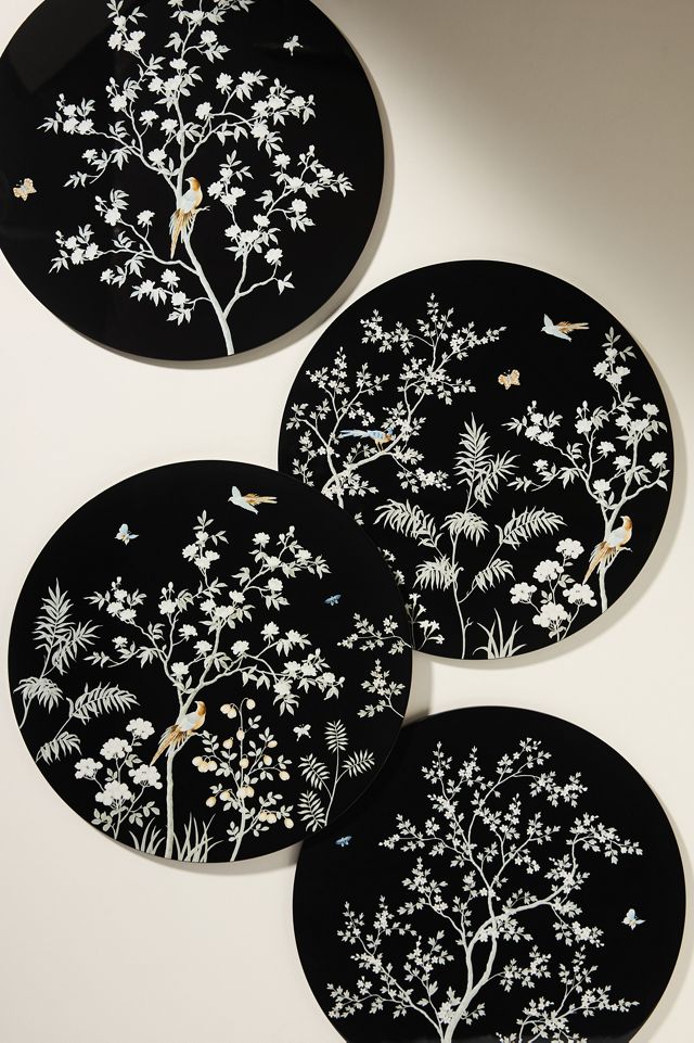 Addison Ross Chinoiserie Lacquered Placemats, Set of 4 #1