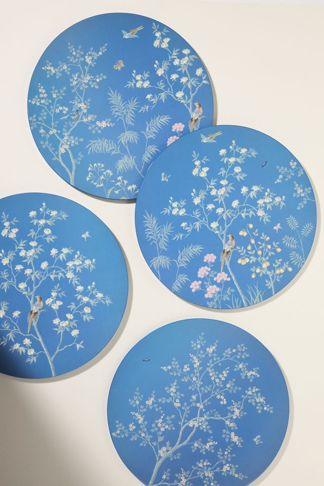 Addison Ross Chinoiserie Lacquered Placemats, Set of 4 | AnthroHome