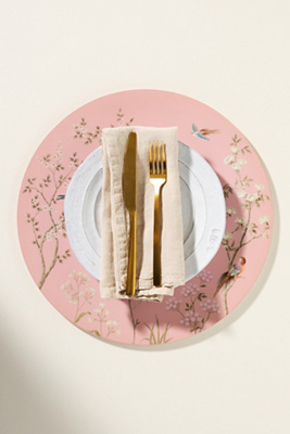 Addison Ross Chinoiserie Lacquered Placemats, Set Of 4
