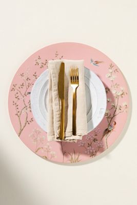 Addison Ross Chinoiserie Lacquered Placemats, Set of 4