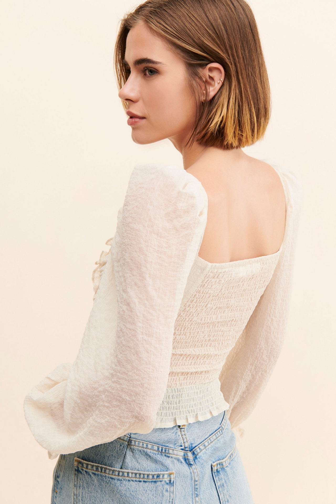 ASTR the Label Tonina Ruched Blouse