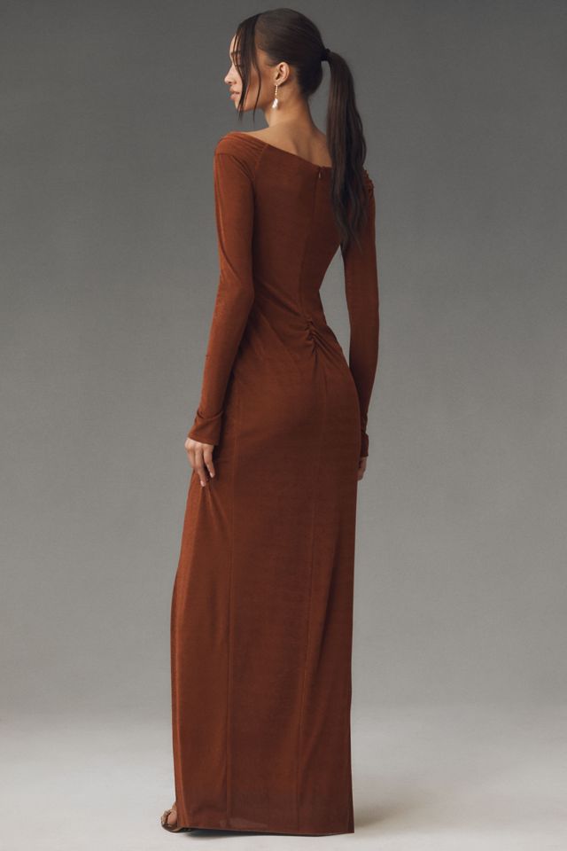Katie May Hailey Twist-Front Long-Sleeve Maxi Dress #1