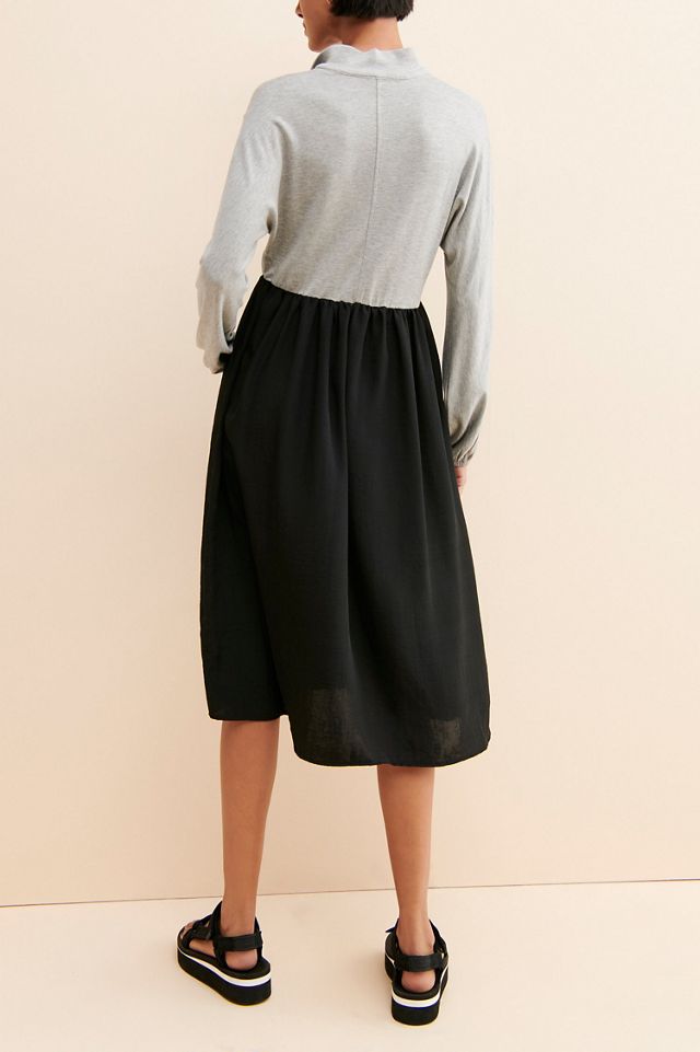 Amadi Mixed Media Quarter Zip Dress #1