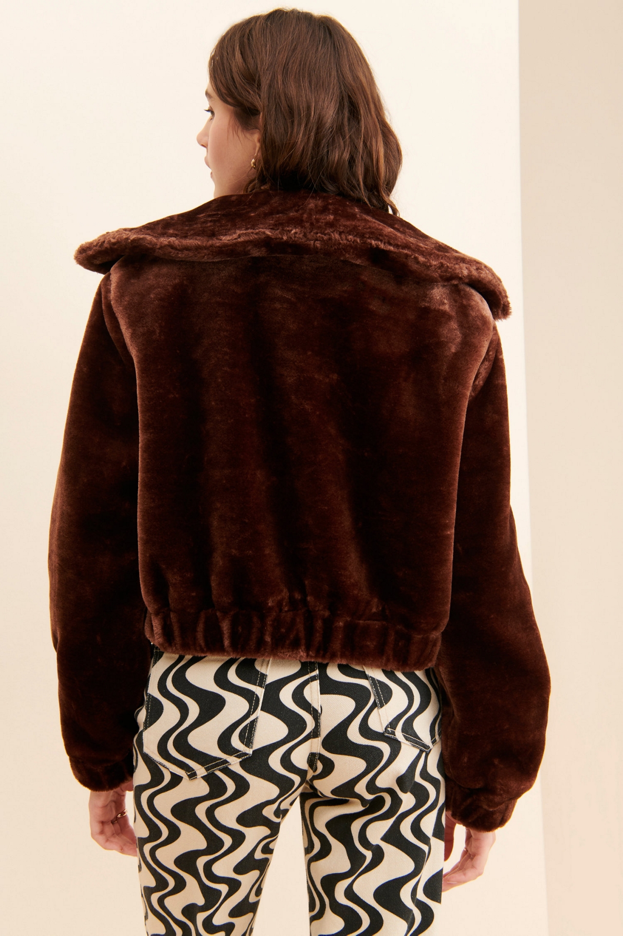 [BLANKNYC] Self Care Faux Fur Bomber