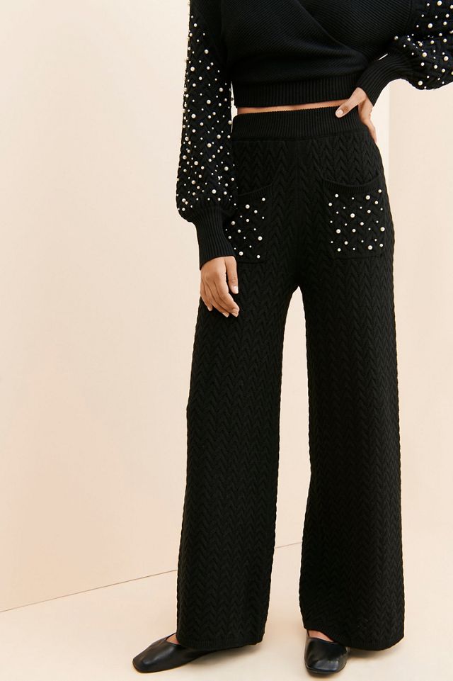 4SI3NNA Faux Pearl Pants #2