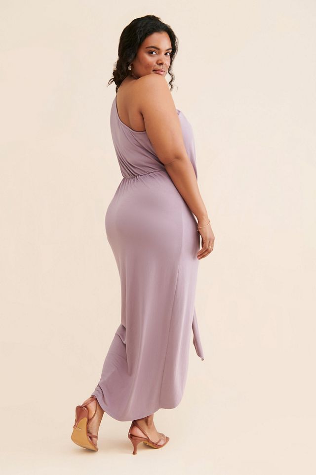 Eloquii One-Shoulder Wrap Skirt Dress #3