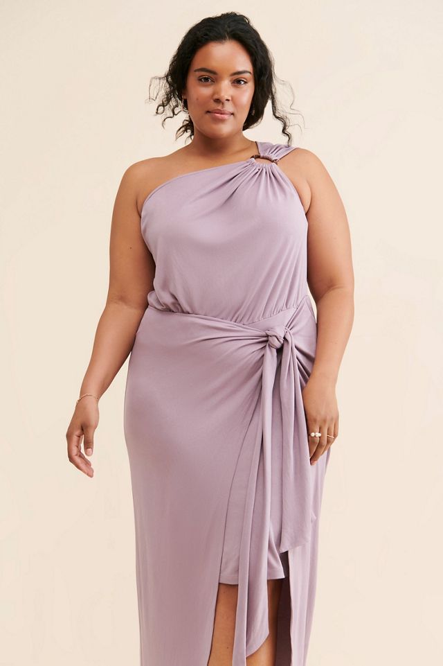 Eloquii One-Shoulder Wrap Skirt Dress #2