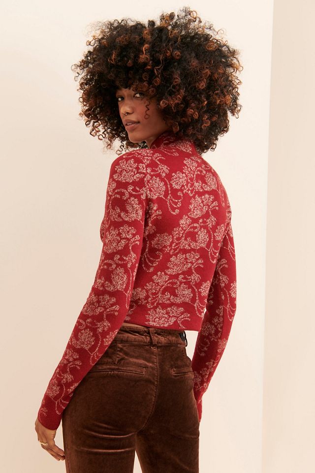 Maeve Ruched Mock Neck Sweater #1