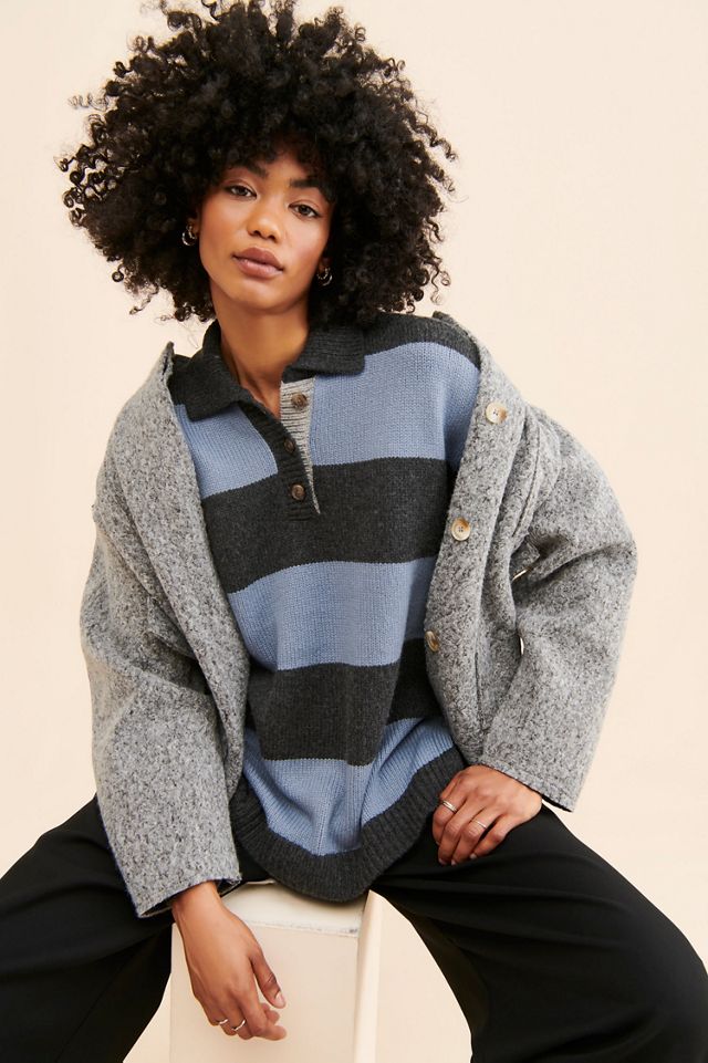 Madewell Jill Stripe Rugby Polo Top #2