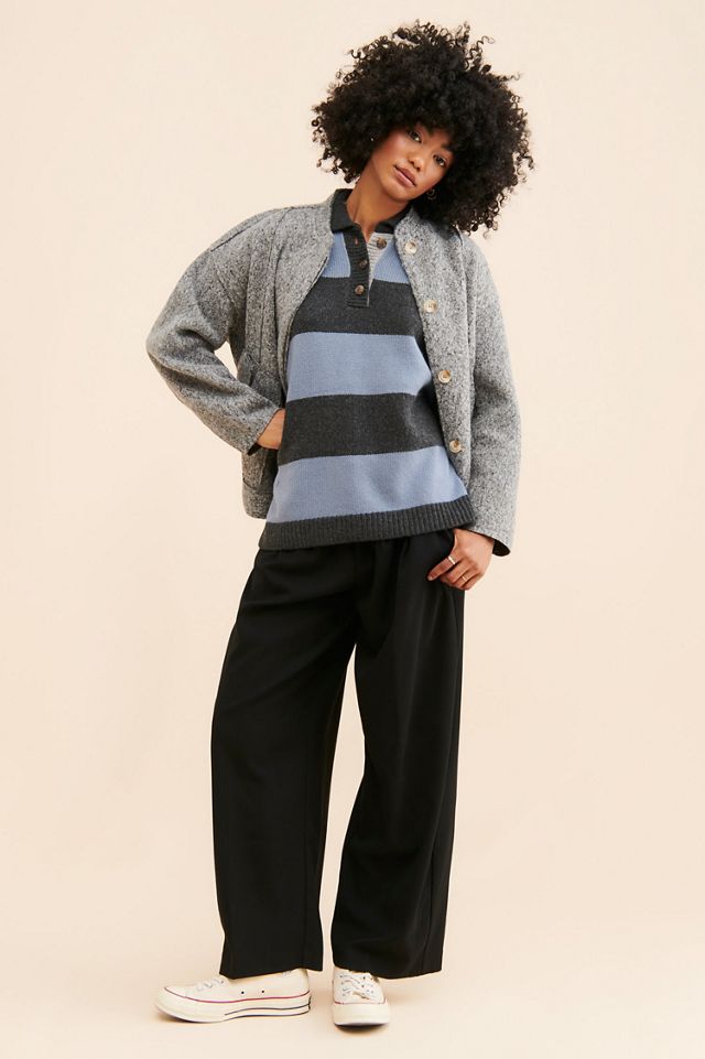 Madewell Jill Stripe Rugby Polo Top #3