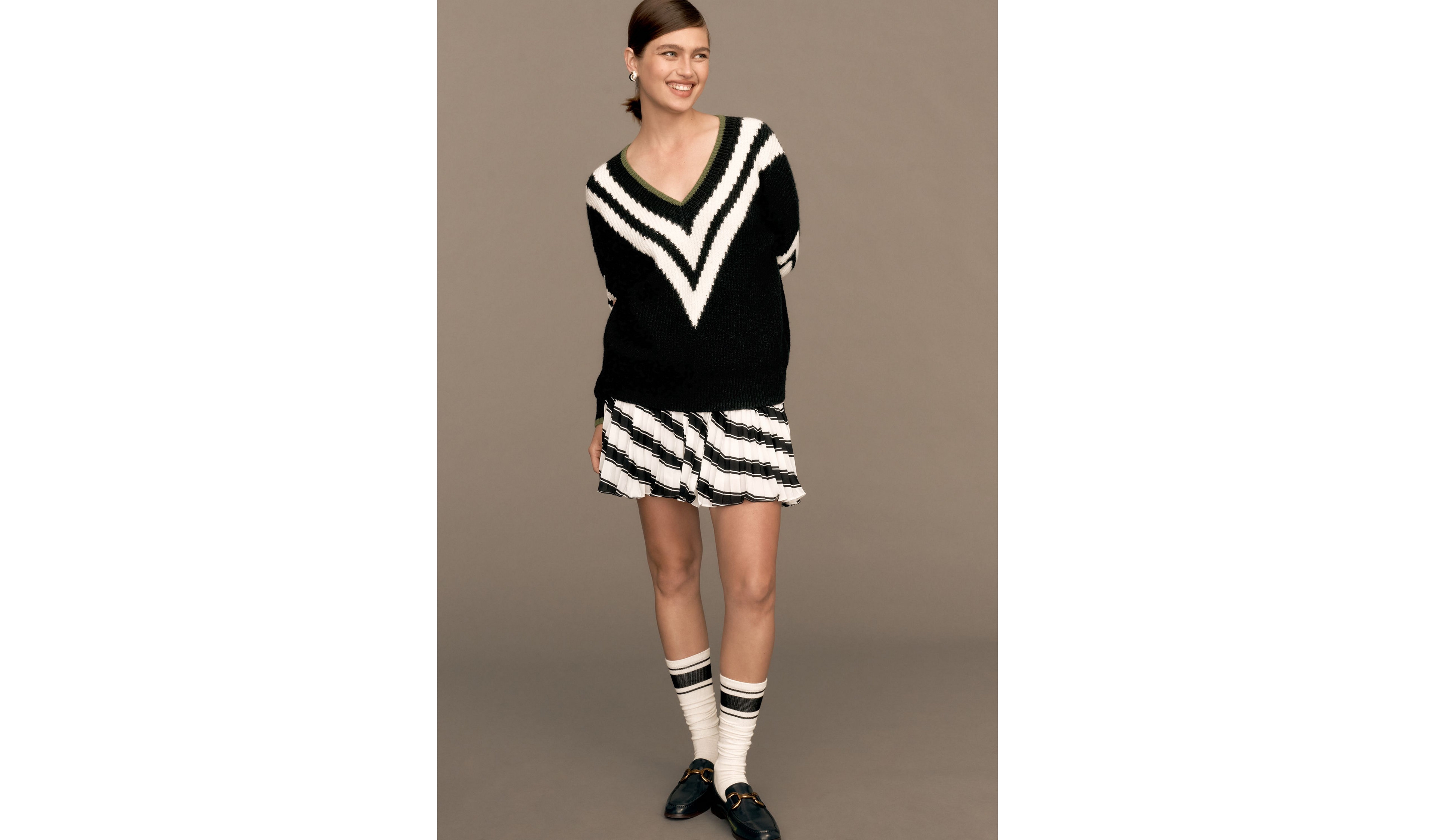 Maeve Slouchy Plunging V-Neck Pullover Sweater