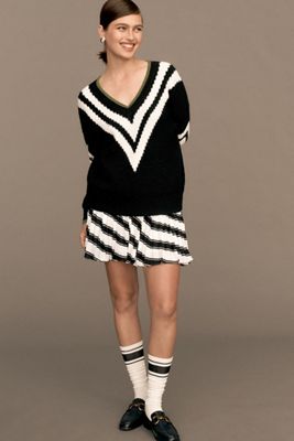 Maeve Slouchy Plunging V-Neck Pullover Sweater