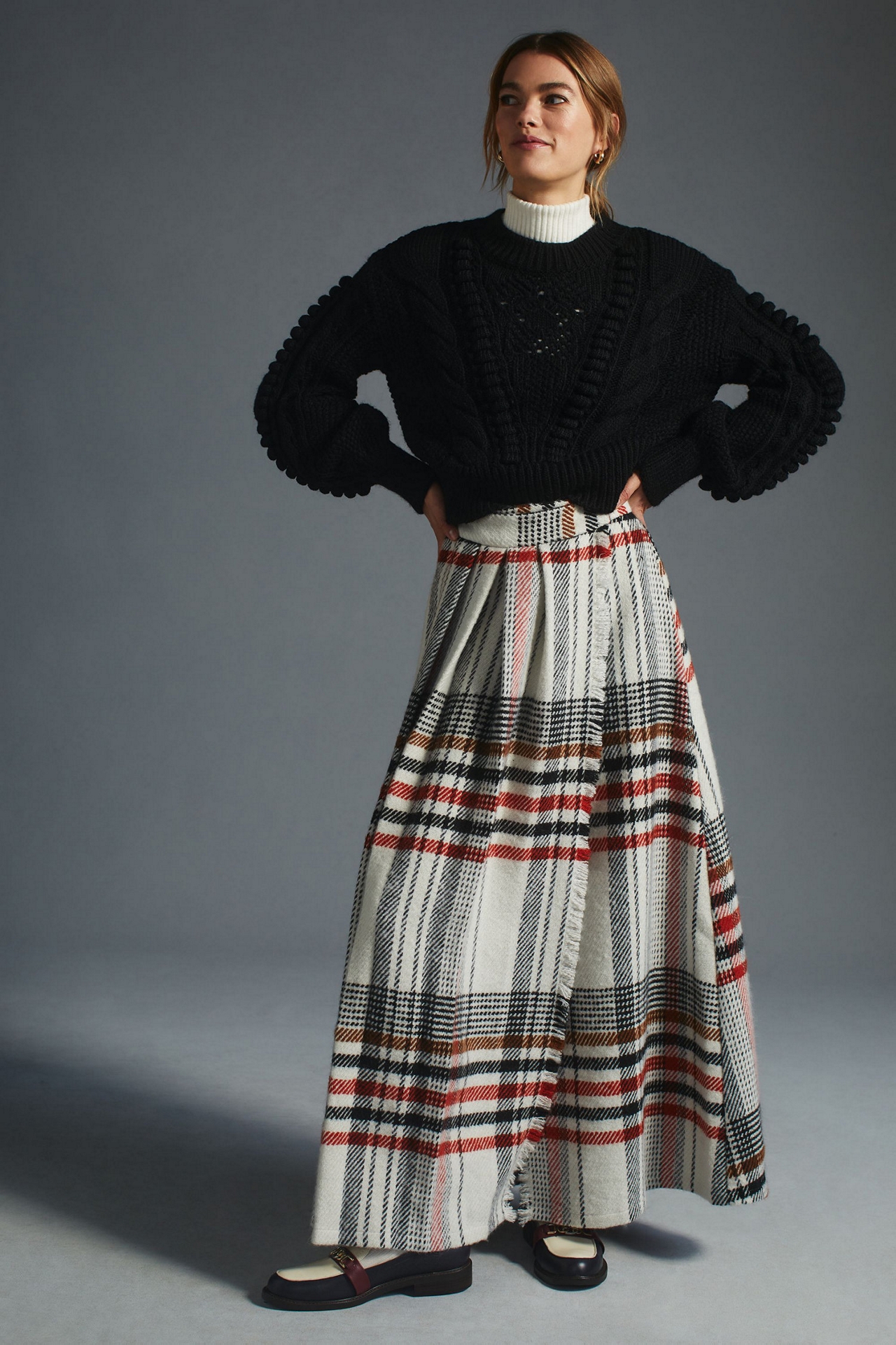 Textured Cable Knit Sweater