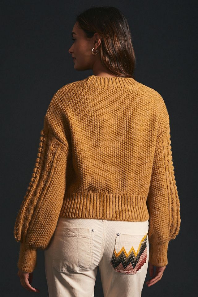 Textured Cable Knit Sweater #1