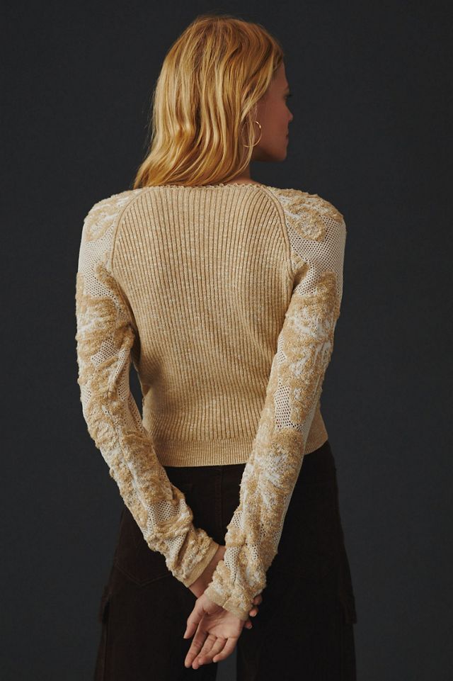 Lace-Sleeved Sweater #1