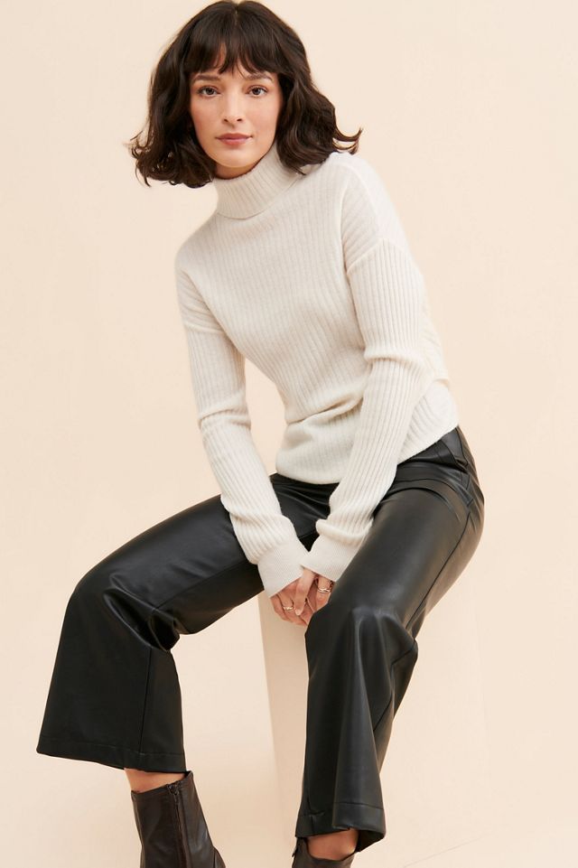 Naomi Crop Vegan Leather Pants #1